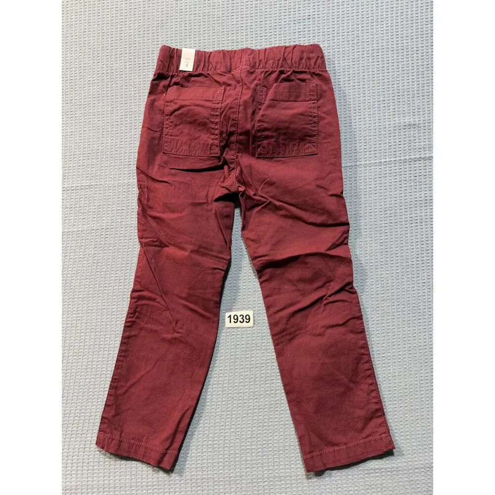 The Children's Place Stretch Fabric Pants Boys Sz 4 Red‎ Brand New